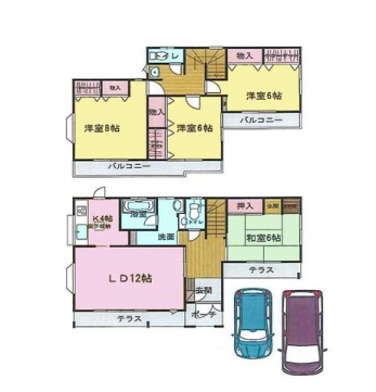 �Ԏ��}�i�̂P�ˌ��j�@4LDK