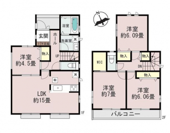 �Ԏ��}�i�̂P�ˌ��j�@4LDK