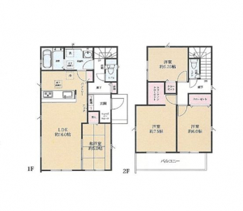 �Ԏ��}�i�̂P�ˌ��j�@4LDK