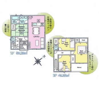 �Ԏ��}�i�̂P�ˌ��j�@4LDK