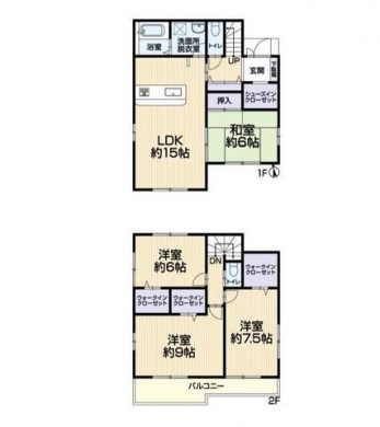 �Ԏ��}�i�̂P�ˌ��j�@4LDK