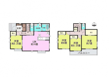 �Ԏ��}�i�̂P�ˌ��j�@4LDK�{WIC