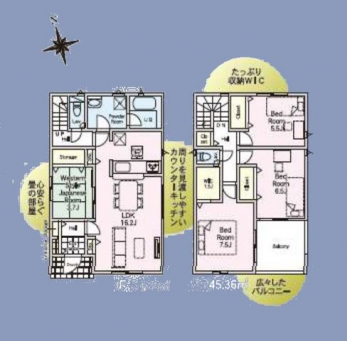 �Ԏ��}�i�̂P�ˌ��j�@4LDK