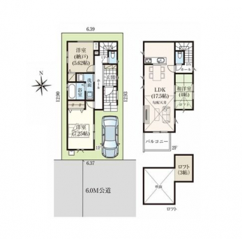 �Ԏ��}�i�̂P�ˌ��j�@2SLDK