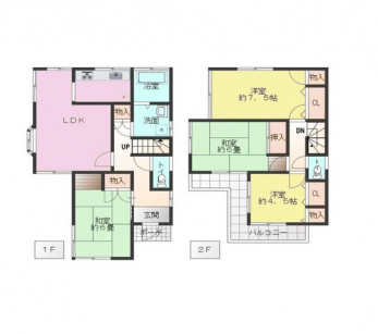 �Ԏ��}�i�̂P�ˌ��j�@4LDK