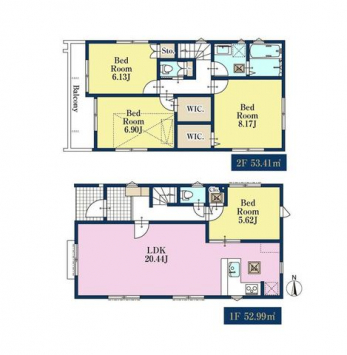 �Ԏ��}�i�̂P�ˌ��j�@4LDK