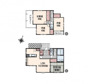 �Ԏ��}�i�̂P�ˌ��j�@4LDK