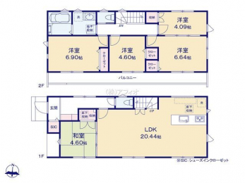 �Ԏ��}�i�̂P�ˌ��j�@5LDK