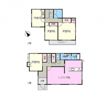 �Ԏ��}�i�̂P�ˌ��j�@4LDK