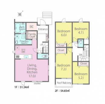 �Ԏ��}�i�̂P�ˌ��j�@5LDK