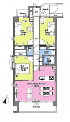 �Ԏ��}�i�̂P�}���V�����j�@3LDK