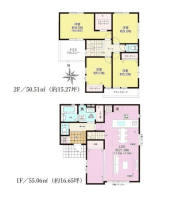 �Ԏ��}�i�̂P�ˌ��j�@4(5)LDK