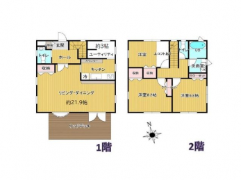 �Ԏ��}�i�̂P�ˌ��j�@3LDK