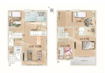 �Ԏ��}�i�̂P�ˌ��j�@4LDK