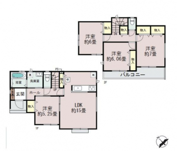 �Ԏ��}�i�̂P�ˌ��j�@4LDK