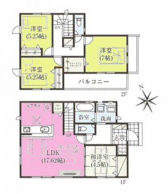 �Ԏ��}�i�̂P�ˌ��j�@4LDK