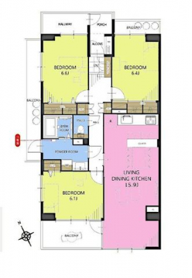 �Ԏ��}�i�̂P�}���V�����j�@3LDK