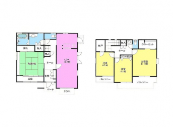 �Ԏ��}�i�̂P�ˌ��j�@4LDK