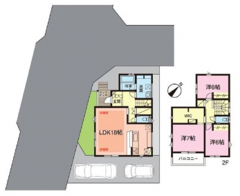 �Ԏ��}�i�̂P�ˌ��j�@3LDK