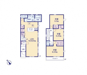 �Ԏ��}�i�̂P�ˌ��j�@3LDK�{WIC