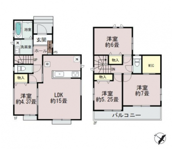 �Ԏ��}�i�̂P�ˌ��j�@4LDK