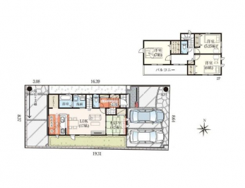 �Ԏ��}�i�̂P�ˌ��j�@4LDK