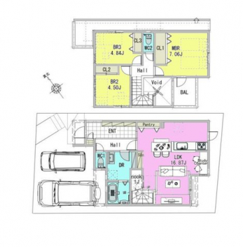 �Ԏ��}�i�̂P�ˌ��j�@3LDK