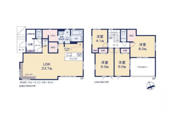 �Ԏ��}�i�̂P�ˌ��j�@4LDK