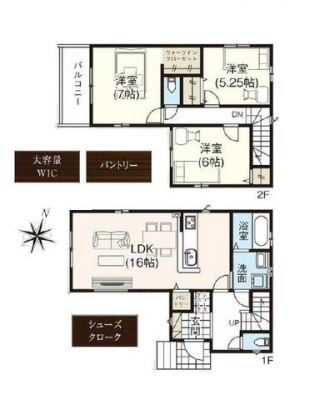 �Ԏ��}�i�̂P�ˌ��j�@3LDK