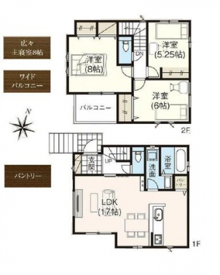 �Ԏ��}�i�̂P�ˌ��j�@3LDK