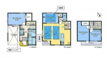 �Ԏ��}�i�̂P�ˌ��j�@4LDK