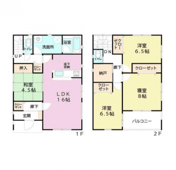 �Ԏ��}�i�̂P�ˌ��j�@4LDK�{�[��