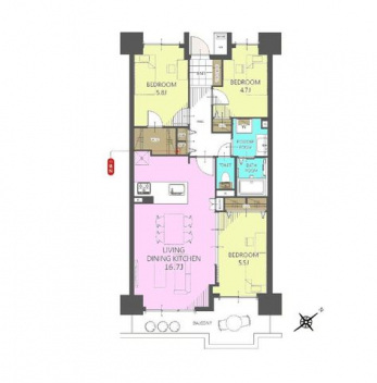 �Ԏ��}�i�̂P�}���V�����j�@3LDK�{WIC