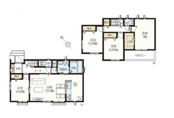 �Ԏ��}�i�̂P�ˌ��j�@4LDK