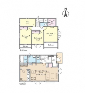 �Ԏ��}�i�̂P�ˌ��j�@3LDK