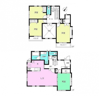 �Ԏ��}�i�̂P�ˌ��j�@4LDK�{WIC