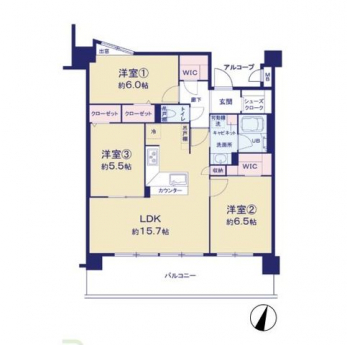 �Ԏ��}�i�̂P�}���V�����j�@3LDK