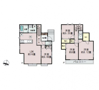 �Ԏ��}�i�̂P�ˌ��j�@4LDK