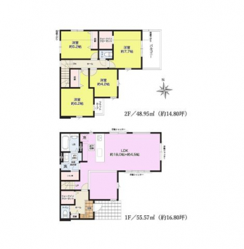 �Ԏ��}�i�̂P�ˌ��j�@3LDK�{�[��