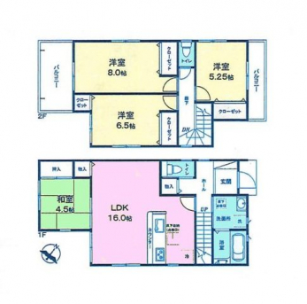 �Ԏ��}�i�̂P�ˌ��j�@4LDK