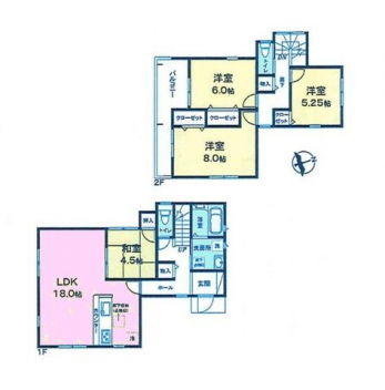 �Ԏ��}�i�̂P�ˌ��j�@4LDK