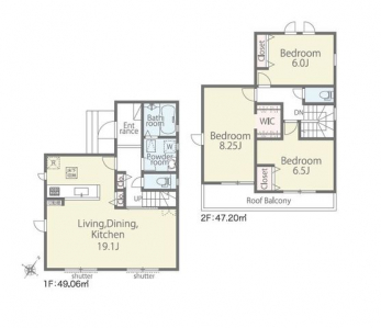 �Ԏ��}�i�̂P�ˌ��j�@3LDK