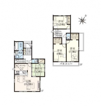 �Ԏ��}�i�̂P�ˌ��j�@4LDK�{2WIC