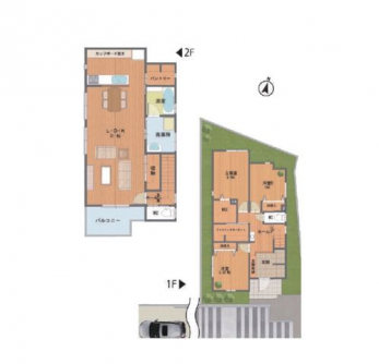 �Ԏ��}�i�̂P�ˌ��j�@3LDK�{WIC�{�t�@�~���[�N���[�[�b�g