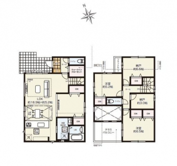 �Ԏ��}�i�̂P�ˌ��j�@2(3)LDK+2S