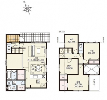 �Ԏ��}�i�̂P�ˌ��j�@2(3)LDK+2S