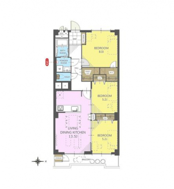 �Ԏ��}�i�̂P�}���V�����j�@3LDK