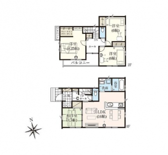 �Ԏ��}�i�̂P�ˌ��j�@4LDK