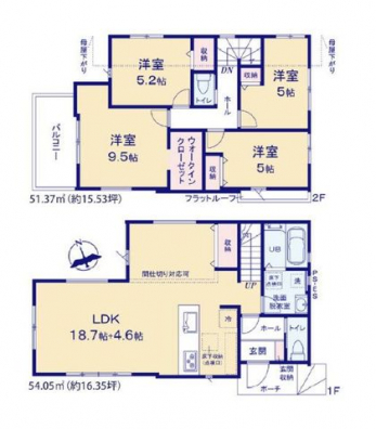 �Ԏ��}�i�̂P�ˌ��j�@4LDK