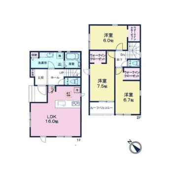 �Ԏ��}�i�̂P�ˌ��j�@3LDK